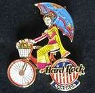 Hard Rock Cafe BANGKOK   2002 4TH OF JULY LOCAL GIRL ON BICYCLE PIN