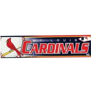   Cardinals   Logo & Name Bumper Sticker MLB Pro Baseball Automotive