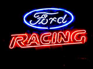 FORD RACING BEER BAR NEON LIGHT SIGN me411  