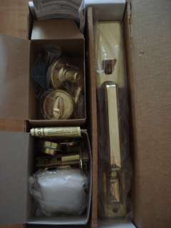New KWIKSET Titan Sheridan Handleset   Polished Brass   RETAIL $167 