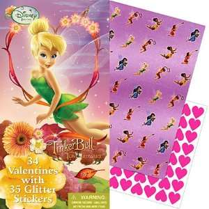  Tinker Bell Deluxe Valentines Day Cards 34ct with 35 