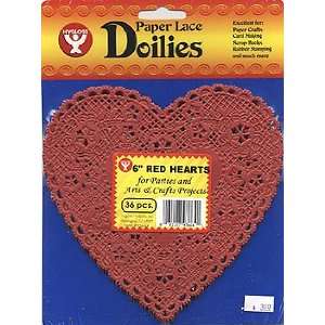  91064 Red Heart Paper Lace Doilies   6 inch (100) Arts 