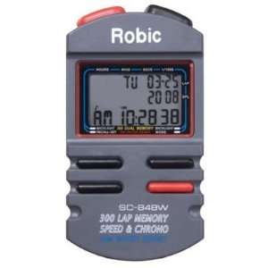    Robic SC848 W 300 Memory Stopwatch Speed Lap Timer 