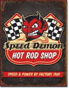 Speed Demon Hot Rod Shop garage/shop/auto tin sign  