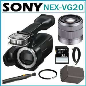 Sony NEX VG20 Interchangeable Lens HD Handycam Camcorder BODY + Sony 