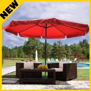   fade polyester Umbrella Tilt Beautiful Red Color Patio, Lawn & Garden
