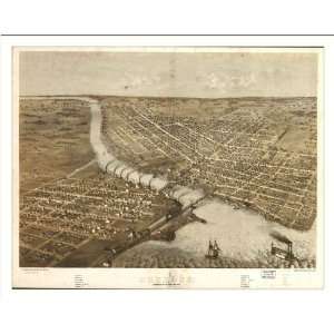  Historic Oshkosh, Wisconsin, c. 1867 (L) Panoramic Map 
