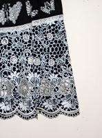 Basil & Maude Embellished Beaded Sequins Skirt 6  