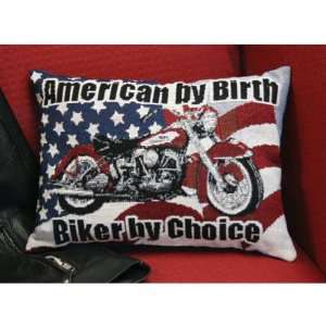  Pillow   American by Birth Biker by Choice Kitchen 