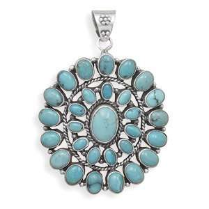  Cleversilvers Oxidized Turquoise Pendant CleverSilver 