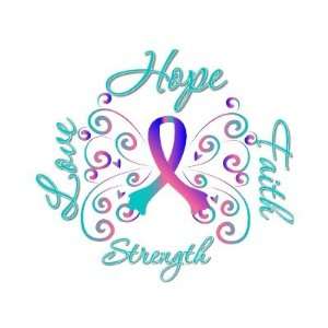   Faith Love Strength Thyroid Cancer Postage Stamps