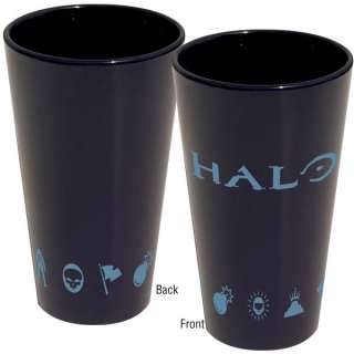 HALO War Game, Game ICONS Black Pint Glass, NEW  