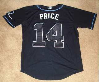 DAVID PRICE AUTOGRAPHED JERSEY (TAMPA BAY RAYS) PROOF  