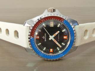 1970s BAYLOR [Swiss] NOS Large Vintage Diver Watch; HW 17j Cal 