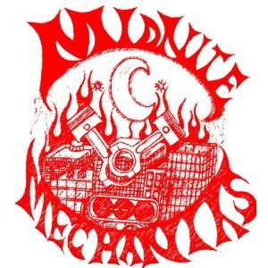    Midnite Mechanics Clothing Red Logo Shirt  Large