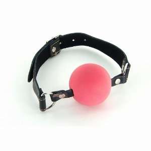   Leather Mouth Harness   Soft Rubber Ball Gag (Large) 