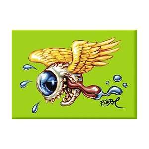  Artist BigToe Eye Spy Flying Eyeball Fridge Magnet 