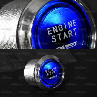 Toyota Push Engine Starter Kit Chrome Housing With Blue Illumination 