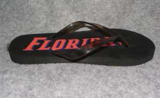 NWT FLORIDA GATORS Womens Orange Black Flip Flops Sandals Size 7 8 9 