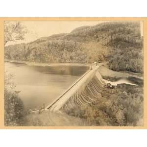  Ripogenus Dam showing reservoir,spillway,ME,c1936