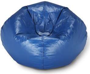 New Blue Vinyl Bean Bag Chair 98  GREAT PRICE  