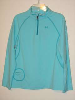 NWT$45 UNDER ARMOUR GIRLS COLD GEAR 1/4ZIP PULLOVER THERMAL TOP SHIRT 