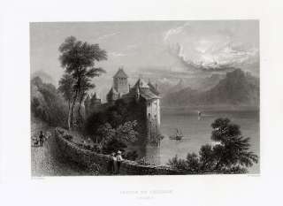 Castle Chillon Montreux Lake Geneva Switzerland 1836  