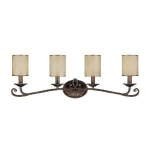   1119RT 510 Rustic 4 Light Vanity Fixture from the Reserve Collection