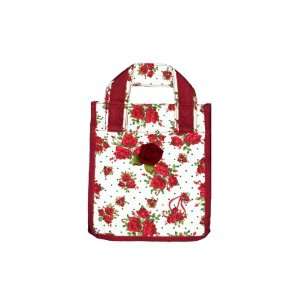  Red Fall Botanical Lunch Tote