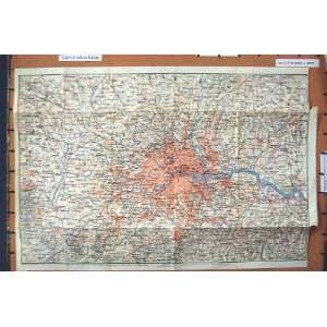   MAP 1906 LONDON ENGLAND RAILWAY PLAN GREENWICH WINDSOR
