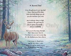 Personalized Stepfather Poem Second Dad Christmas Gift  