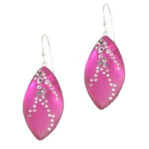  Red Purple Lavender Dust Leaf Earrings by Alexis Bittar Jewelry