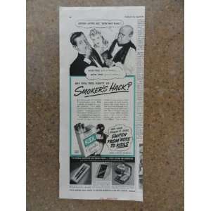  Kool Cigarettes ,Vintage 40s print ad (Smokers Hack? man 