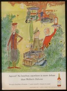 1958 Ludwig Bemelmans art Walkers Deluxe Bourbon ad #3  