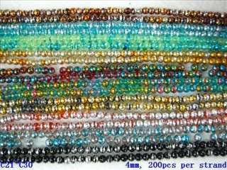 10Strs Mixed Lampwork Loose Glass Beads 4mm BGCE21 30  