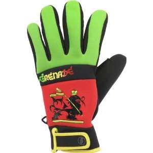 Grenade Bob Gnarly Rasta 2012 Guys Snowboard Pipe Gloves  