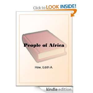 People of Africa Edith A. How  Kindle Store