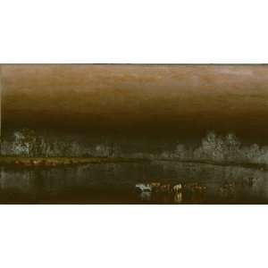  FRAMED oil paintings   Sanford Robinson Gifford   24 x 12 