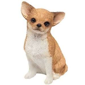 Sandicast Mid Size Chihuahua Dog Figurine   Fawn 