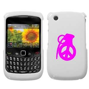 BLACKBERRY CURVE 8520 8530 9300 3G PINK PEACE GRENADE ON A WHITE HARD 