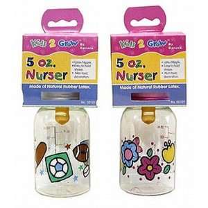  Kids 2 Grow BPA Free Plastic Bottle Nurser 5 oz. (3 Pack 