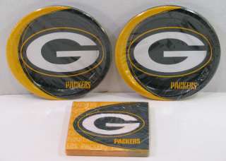 Green Bay Packers NFL Playoffs Party Set 16 Paper Dinner Plates 