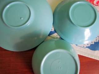   Aqua Turquoise Blue Melmac / Melamine Plastic Cups Bowls Saucers Retro