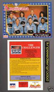 CHALLENGER SHUTTLE CREW PHOTO NASA 1992 AMERICANA CARD  