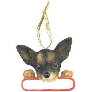  Chihuahua Tri Color Dog Santas Pal Christmas Ornament 