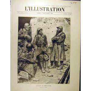1916 Bleuet Briscards Soldiers Military Sketch Ww1 War  