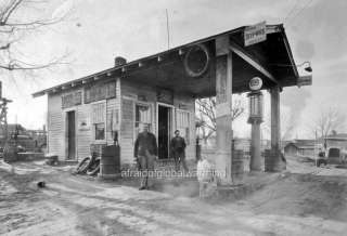 Old Photo McLoud OK Charles Haleys Service Station  
