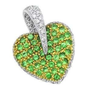   Garnet Diamond Gemstone Pendant in White Gold Avianne & Co Jewelry