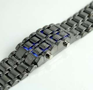 Lava Iron Samurai Metal LED Faceless Bracelet Watch mans womens Lady 