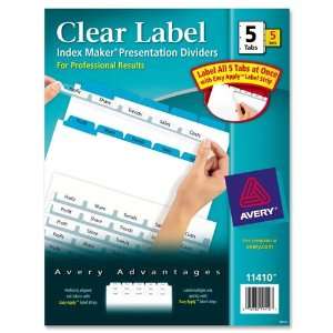 Avery Consumer Products o   Index Maker, Laser/Inkjet, 8 Tab, 5 Set 